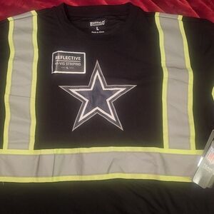 Reflective Black and Neon Green Star T-Shirt